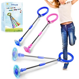 Jalunth Jump Ring Foot Spinner Swing Wheel Outdoor Garden Outdoor Flashing Toy Games Children Adults Boys Girls 5 6 7 8 9 10 11 12 13 Years Santa Gifts with LED Light Wheel