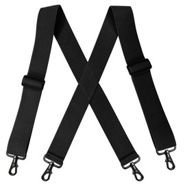 Doloise Men’s Heavy Duty Belt Loops X Back 2 Inch Suspenders with 4 Snap Hooks