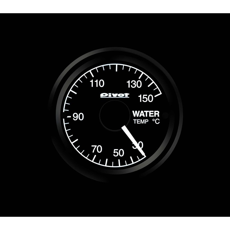 Pivot GT GAUGE-52 Water Temperature Gauge White Illumination GSW-5
