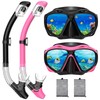 Snorkeling Gear for Adults, Panoramic Wide View Mask Dry Snorkel