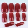ENFORTEN 500pcs Dark Red ABS Plastic French Full False Fake
