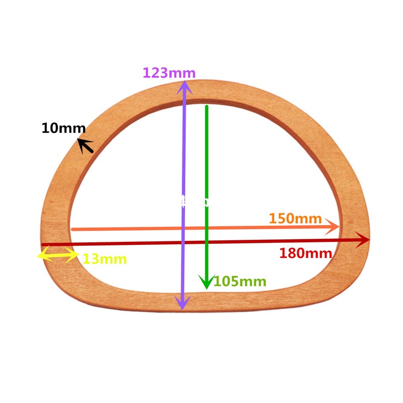 Model Worker 4PCS MDF Oval Shaped Handles Replacement for Handmade