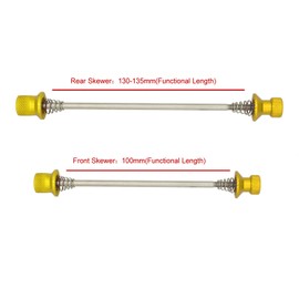 PLATT Bicycle Quick Release Front and Rear Wheel Quick Release Set, Quick Release Axles for Road Bike/Mountain Bike (Gold/1 Pair)
