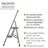 WENKO 2 Step Ladder, Aluminum Folding Step Stool with Wide