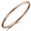 Bangle Real 18k Rose Gold Filled Solid Teen Girls Cuff