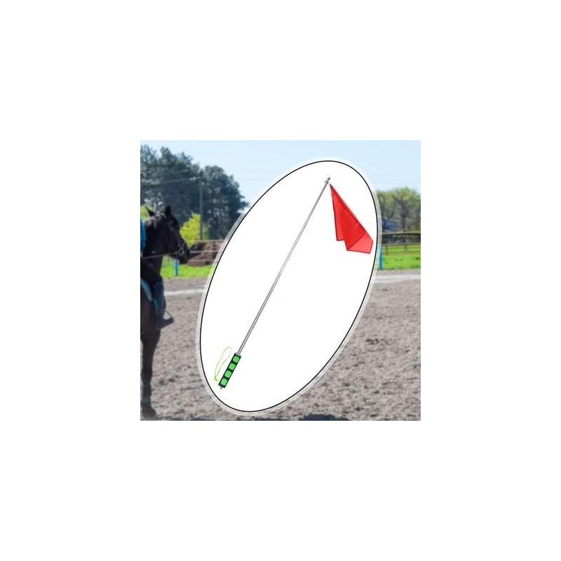 Telescopic Equestrian Training Flag Kit for Horse Training – Red