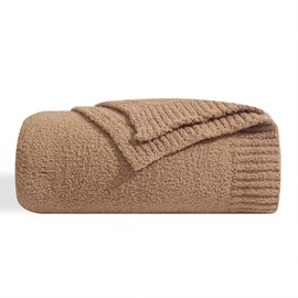 bearberry Super Soft Fluffy Throw Blanket Lightweight Cozy Warm Throw Blankets for Couch Bed Sofa All Season (Camel, 40”x50”)
