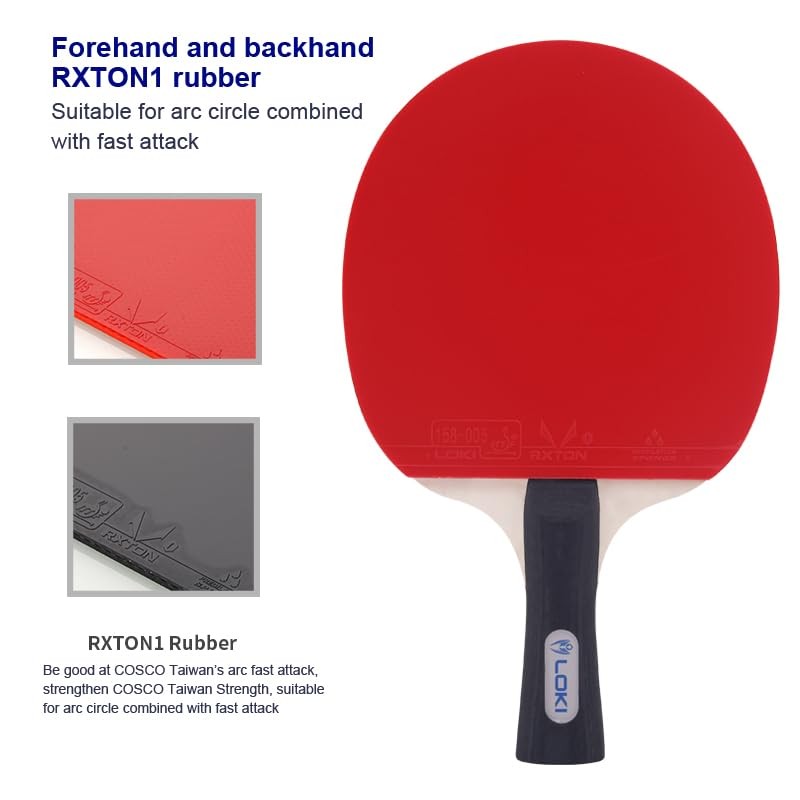 LOKI Table Tennis Bat Set Duo - 2 Bats with