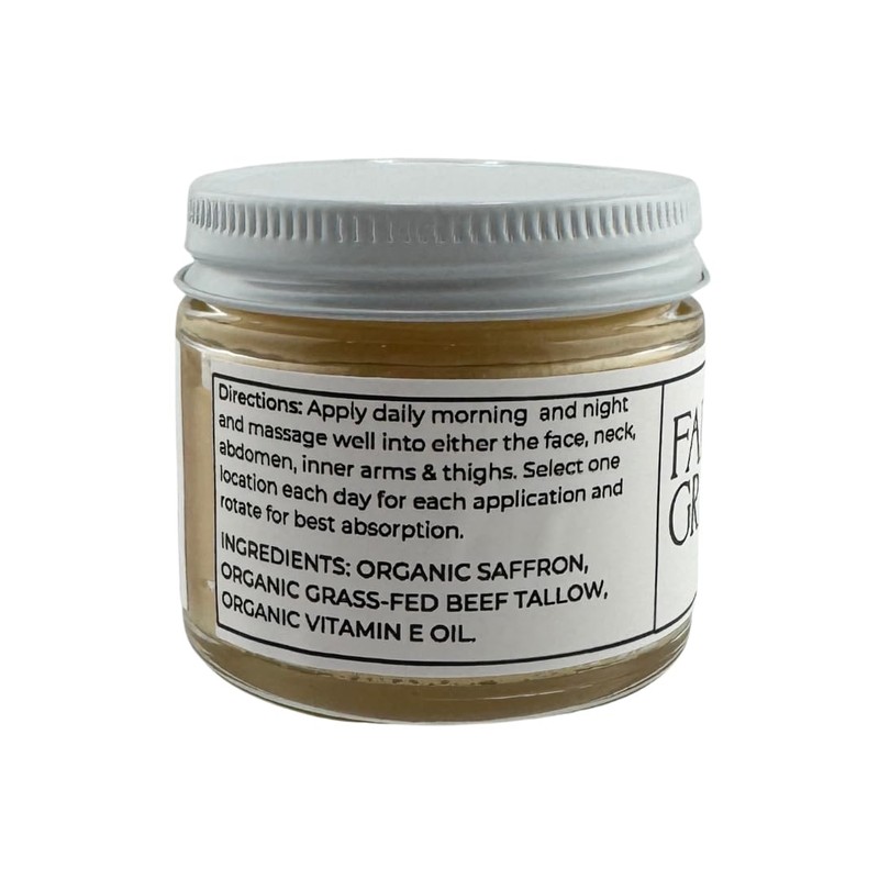 Saffron Infused Tallow cream, Made with Organic Ingredients, Hand crafted