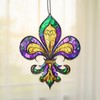 Louisiana Fleur De Lis Acrylic Suncatcher, Mardi Gras Fleur de