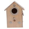 CORHAD Natural Solid Wood Bird Nest Breeding Box No Paint