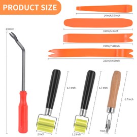 DOSTATNI - Juego de 8 herramientas de eliminación automática de molduras para coche, instalación de amortiguamiento de sonido, retirada del panel de la puerta del coche, panel de audio y radio