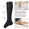 Zipper Compression Socks-2Pairs Calf Knee High Open Toe Compression Stocking