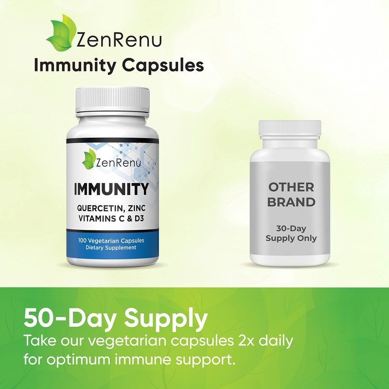 Zenrenu Immunity Quercetin 700 mg Zinc Vitamin C Vitamin D