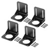 sourcing map Motor Bracket Motor Mounting Holder 68x65x68mm Black for