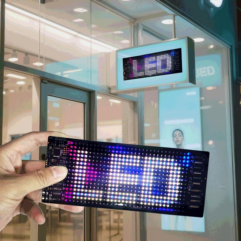 Programmable LED Sign with Bluetooth APP Control, “6.81x2.75” Inch Flexible