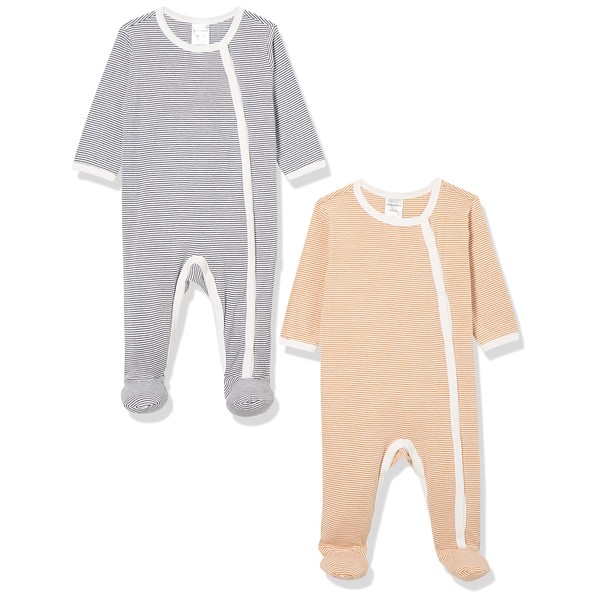 Schiesser Unisex Baby Double Pack Romper with Foot Toddler Pyjamas,