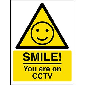 SMILE! You're on camera!-200 X 300mm-3mm Aluminium Composite Anti-Graffiti with Channel