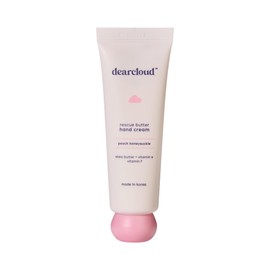 dearcloud Rescue Butter Hand Cream - Ultra Repair for Dry, Cracked Hands, Shea Butter, Vitamin E, and Vitamin F (Peach Honeysuckle)
