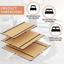 Imperius Foldable Box Spring, Bunkie Board, Bed Support Slats, Bed Boards for Under, Queen 64X58
