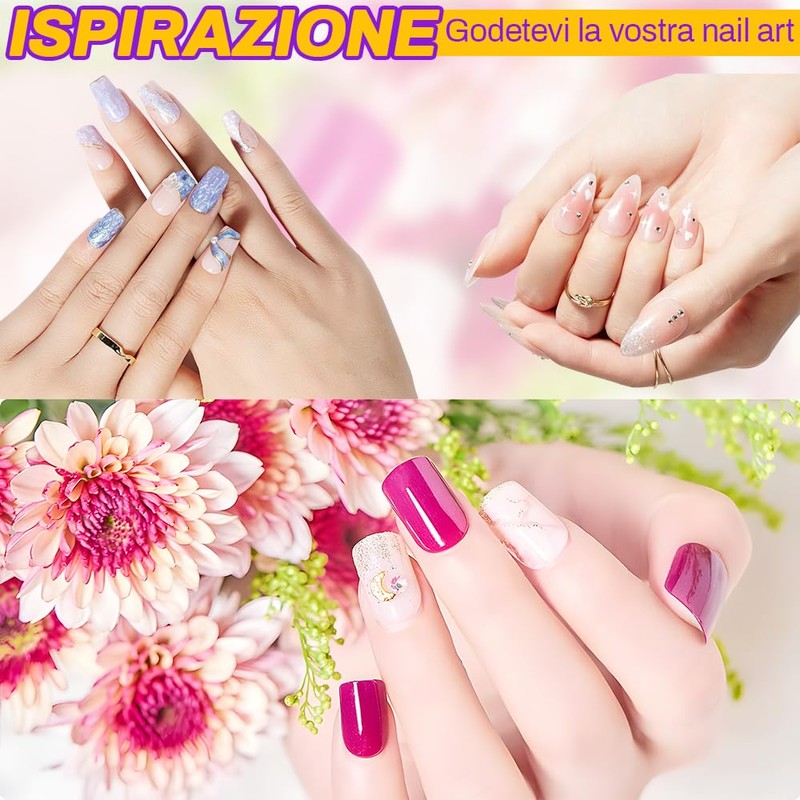 ZIFUTON 5 In 1 Colla Per Unghie Finte Extra Forte,