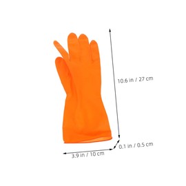 Ipetboom 3 Pairs Latex Cleaning Gloves Kitchen Dishwashing Gloves with Textured Grip for Household Cleaning Food Preparation and Gardening and Practical Household Helper