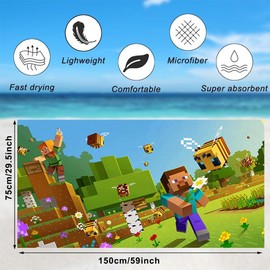 IOSCDH Beach Towels, Super Fine Fibre Towel, 80 x 160 cm, Beach Towel, Bath Towel, Hand Towels for Fitness, Travel, Sports, Hiking, Outdoor, Yoga, Sauna, Bath Towel, Children, Teenagers, Adults, Beach