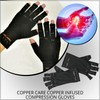 Copper Care Copper Infused Compression Gloves Large (Black, Large, XLarge,
