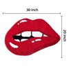 Panstar Red Lips Bathroom Rug, Cute Funny Biting Lips Shaped