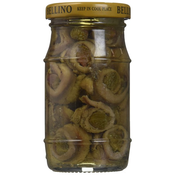 Bellino Rolled Fillet Anchovy, 4.25 Ounce Jar (Pack of 4)