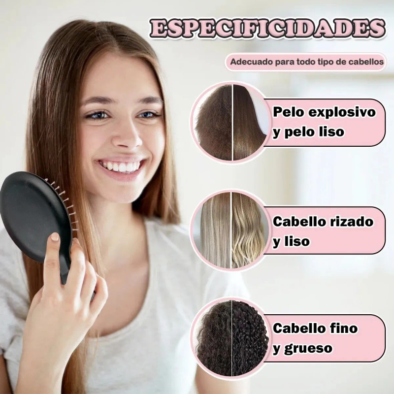 10 Mini Cepillos Peines Cabello De Peluquer Para Desenredar