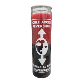 INDIO 7-Day 2 Color Double Action Reversible Candle-Red/Black