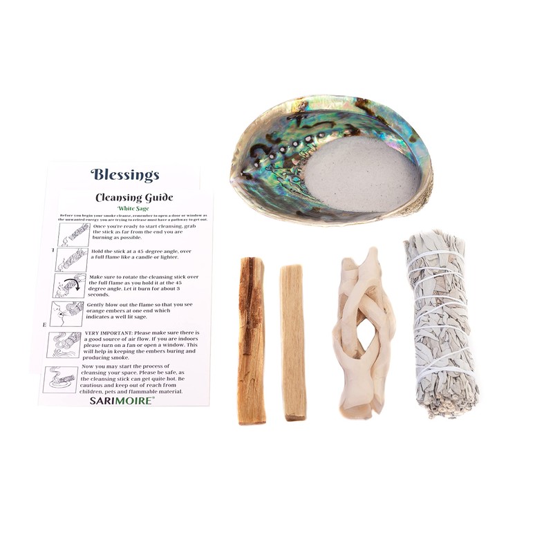 Sage Kit - White Sage Smudge Stick ~ Abalone Shell