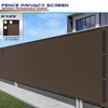 Windscreen4less Heavy Duty Privacy Screen Fence 98% Blockage Solid Brown