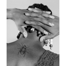 Inkbox Temporary Tattoos, Semi-Permanent Tattoo, One Premium Easy Long Lasting, Water-Resistant Temp Tattoo with For Now Ink - Lasts 1-2 Weeks, Hive, 4 x 4 in