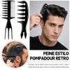 Peine Texturizador Para Hombre 6 Piezas, 2 en 1 Peine