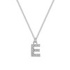 Philip Jones Pave Initial Necklace Letter E Created with Zircondia®
