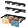 HOUSEBLISS Wall Mounted Drying Rack, Aluminum Collapsible, 88 lbs Capacity,