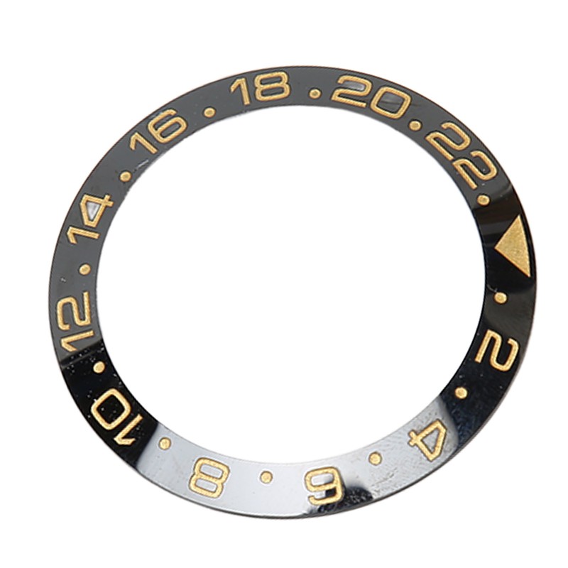Ceramic Watch Bezel Ring Black Base Gold Digit Watch Bezel