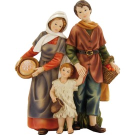 FADEDA Family with Child/Height: 11 cm/Hand-Painted/Detailed Nativity Scene Figures - Christmas Table Decoration Nativity Accessories