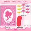 QISOLIY Pin The Crown on The Princess Party Game, Pink