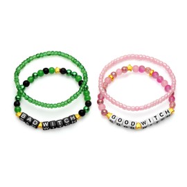 Allvounail Elphaba Glinda Friendship Bracelets Musical Gift Wicked Bracelets Movie Merch for Good Witch Women Jewelry(Good&Bad)