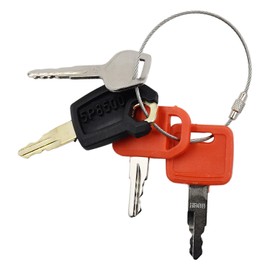 Notonmek 4 packs Heavy Equipment Ignition Key Compatible with Komatsu John Deere Hitachi Cat