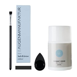 Augenmanufaktur Colour Lash & Brow Base Kit (Black) - Set for Colouring Eyelashes and Eyebrows for a Natural and Long-Lasting Result