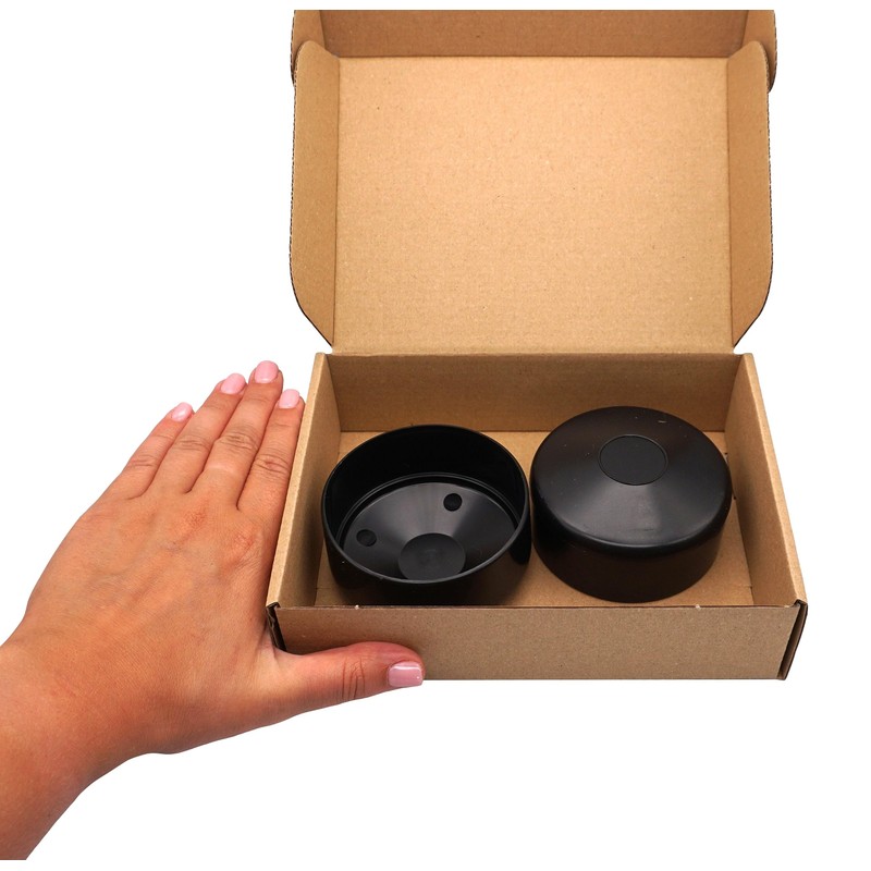 SKIR'CO Pack of 2 Fence Post Caps Round 76 mm