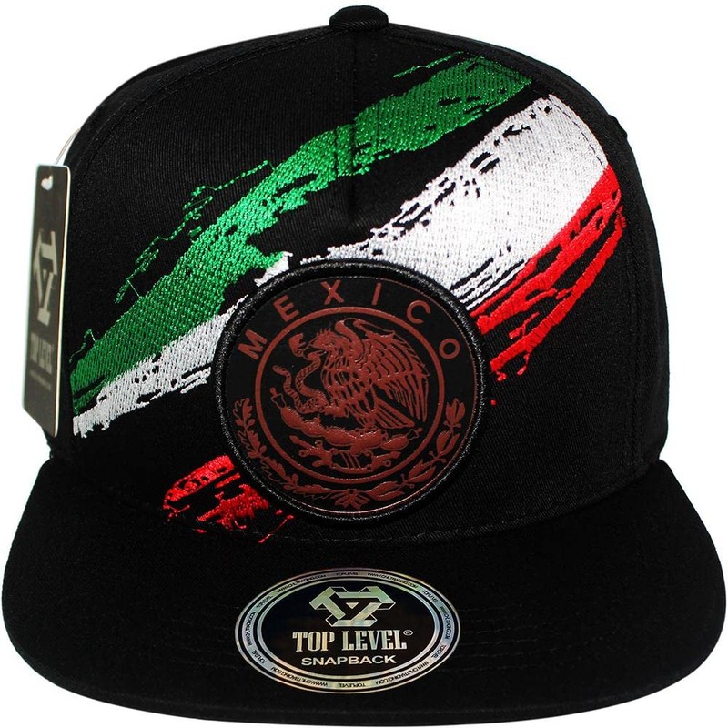 4350 District Men's Adjustable Cotton Snapback Cap (N21MEX94MG BLKBLK B2206)