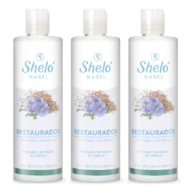 Pack 3 Restaurador Para Cabello Maltratado 265ml Shelo Nabel