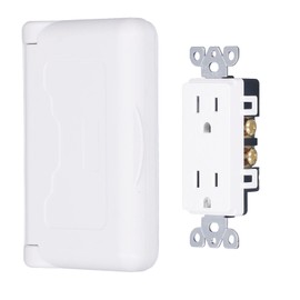 125VAC 15A RV Power Receptacle Outdoor Weatherproof Power Outlet with Cover for RV Travel Trailer Motorhome