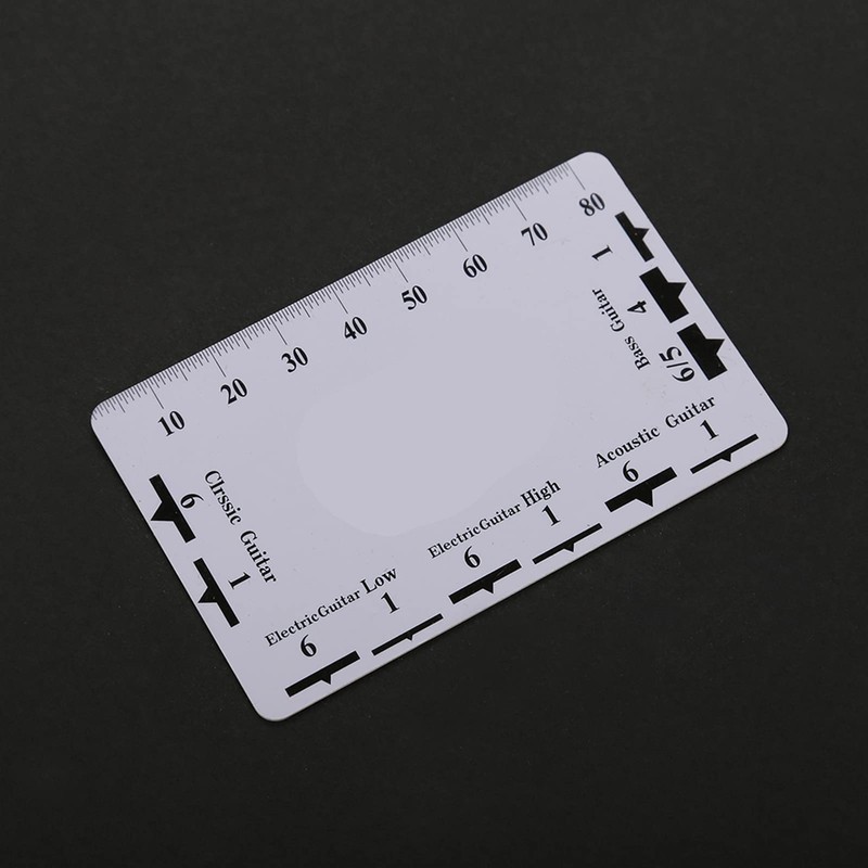 Guitar String Action Gauge Ruler, 2Pcs Double Sided Guitar Fingerboard