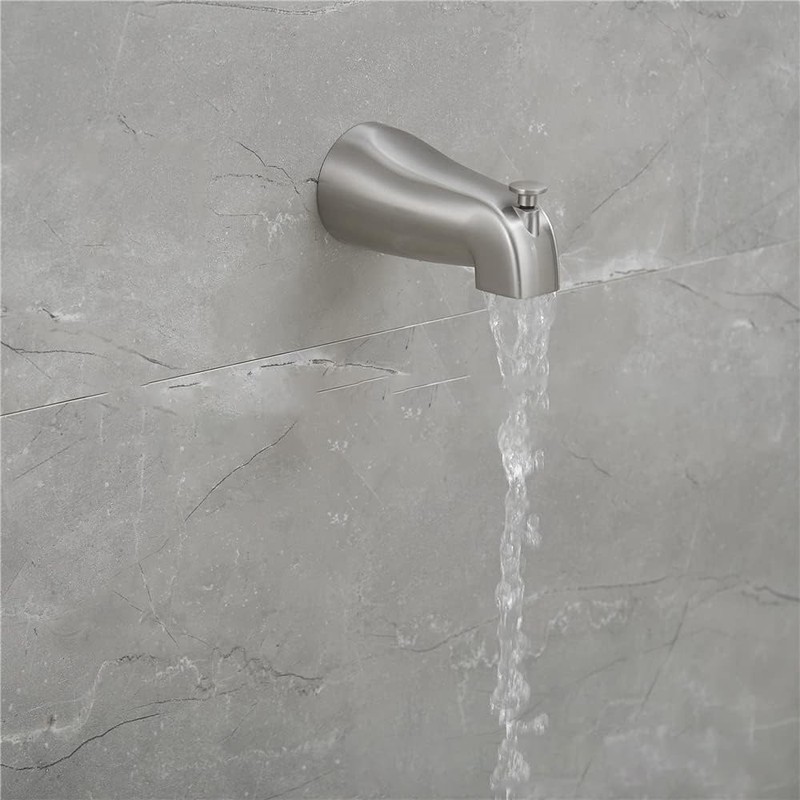 Metal Bathtub Faucet RUIFUNETEK Heavy Duty Tub Spout with Pull-Up